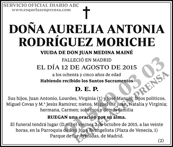 Aurelia Antonia Rodríguez Moriche